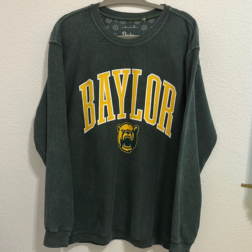 Pressbox Green Crewneck Baylor Sweater